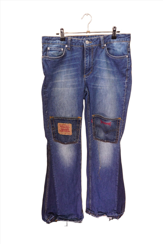 CHAOS JEANS - PATCHWORK FLARE - SIZE 32